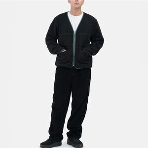 Stussy Black Polar Fleece Cardigan